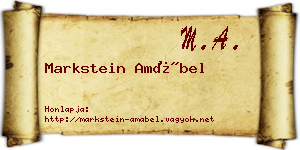 Markstein Amábel névjegykártya