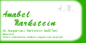 amabel markstein business card